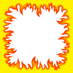 Frame of stylized fire. Decorative element for design.