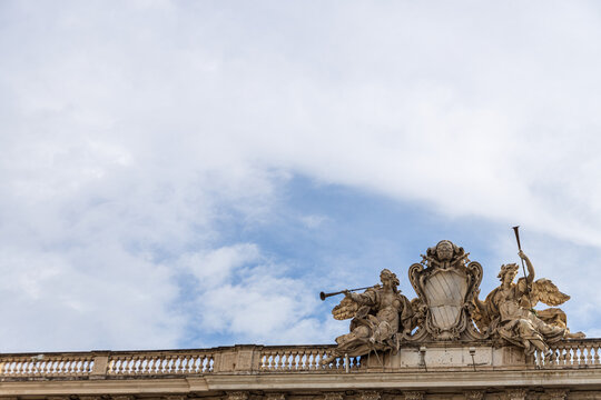 The Corsini Coat of Arms on Palazzo della Consulta at Piazza Quirinale, on Quirinal Hill, Rome