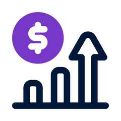 profit icon for your website, mobile, presentation, and logo design.