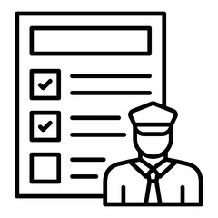 Custom clearance Line Icon