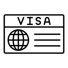 Visa Line Icon