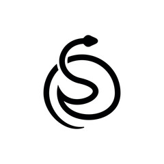 Animal snake circle modern logo