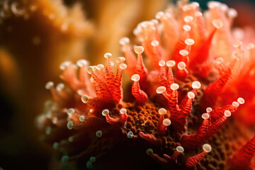 Beautiful sea corals landscape. Generative AI