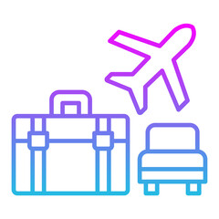 Vacation Line Gradient Icon