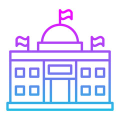 Embassy Line Gradient Icon