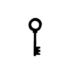 Old Ornate Keys Silhouette