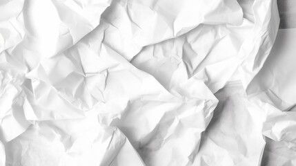 Obraz premium Beautiful photorealistic white crumpled paper, paper texture, background Created using generative Ai