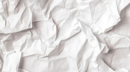 Obraz premium Beautiful photorealistic white crumpled paper, paper texture, background Created using generative Ai