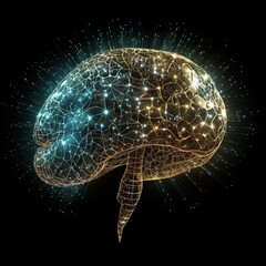 3d rendered illustration of human brain, energy