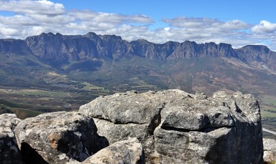 beautiful Mountain gorge in Stellenbosch, Cape Town South Africa 