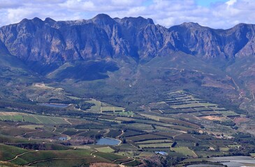 Fototapeta na wymiar beautiful Mountain gorge in Stellenbosch, Cape Town South Africa 