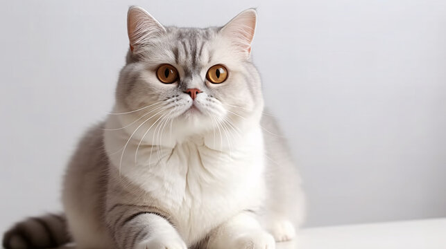 Sublime Beauty: Extraordinary Focus on Cat with Muted Blurred Background generative ai