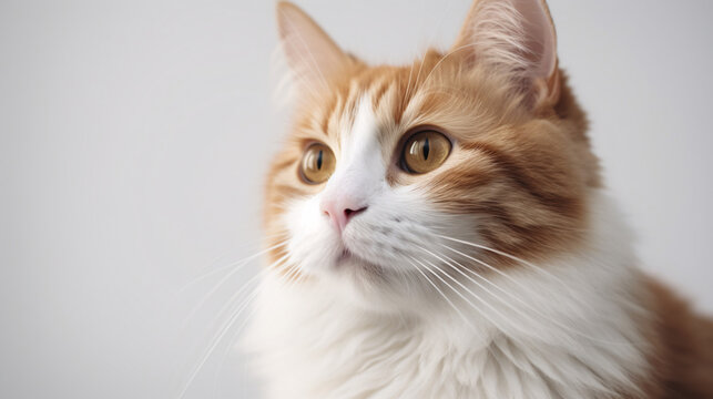 Magnificent Focus: Captivating Shot of Cat with Soft Blurred Background generative ai
