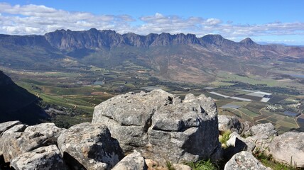 beautiful Mountain gorge in Stellenbosch, Cape Town South Africa 