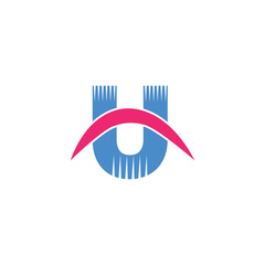 Letter U logo in a Modern style. Letter U logo design.