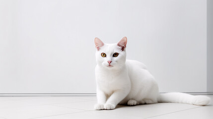 Captivating Cat: Unbelievable Focus with Artistic Blurred Background generative ai