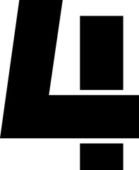 Number 4 Logo