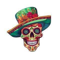 Sugar Skulls or Dia de los Muertos “Day of the Dead” skulls a colorful facet of Mexican fashion