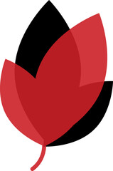 illustration of a red and white bird