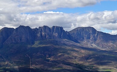beautiful Mountain gorge in Stellenbosch, Cape Town South Africa 
