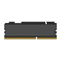chip desktop memory cartoon vector illustration