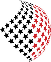 red and white disco ball