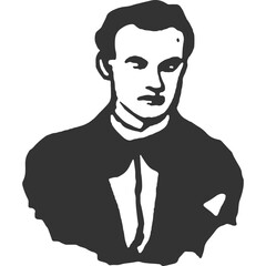 Observing Vintage Illustration Vector