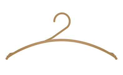 Brown metal hanger.  vector illustration