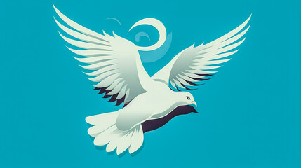 Obraz premium Peace pigeon. Purity, spirituality concept, generative AI.