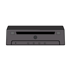 Obraz premium entertainment dvd player cartoon vector illustration