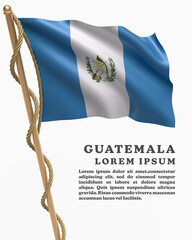 White Backround Flag Of GUATEMALA
