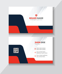 modern business card design . double sided business card design template .
