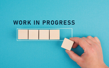 Work in progress loading bar, business strategy and plan, installation of software, under...