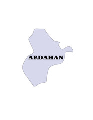 Discover Ardahan Province's Regions with a Clear Vector Map