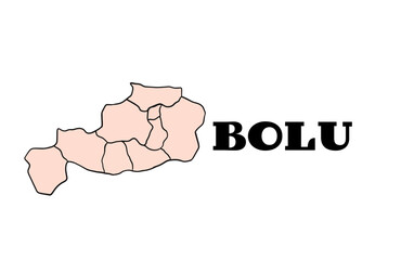 Explore Bolu Province's Regions with a Detailed Vector Map