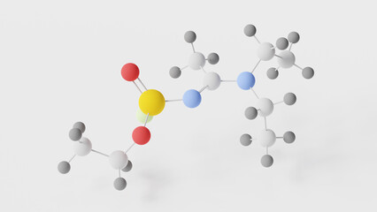 novichok a-234 molecule 3d, molecular structure, ball and stick model, structural chemical formula nerve agent