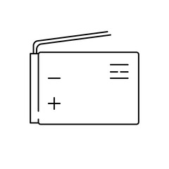 Battery in the linear style icon.
