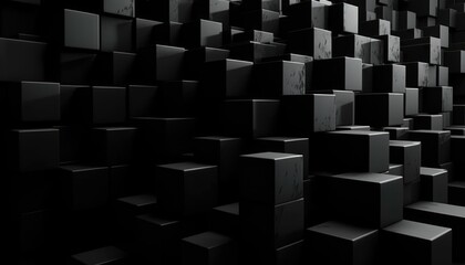 Black cube background, Generative Ai