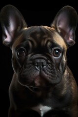 French bulldog puppy illustration generative ai