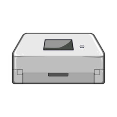 printer scanner document cartoon vector illustration