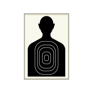 gun shooting target cartoon vector illustration