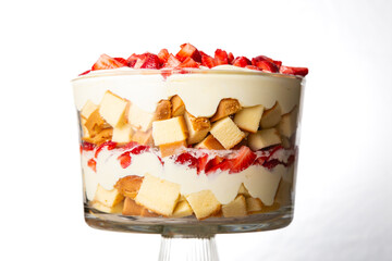 Delicious strawberry trifle that's easy to make and perfect for summer parties.