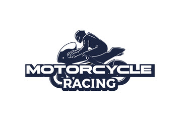 Fast Speed Biker Racing Bike Motorcycle Sport Club Competition Logo Design