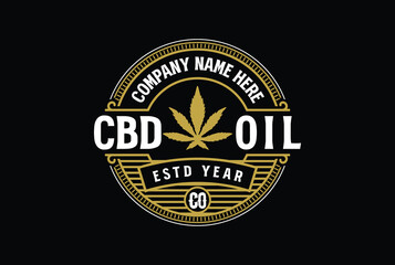 Round Circular Golden Vintage Steampunk Badge Emblem Label Stamp Logo Design Vector