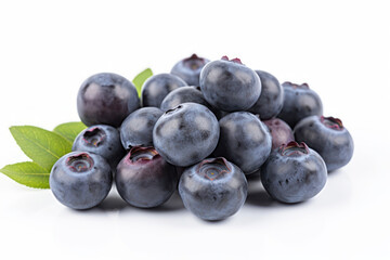 Blueberry, Blueberries on a white isolated background, generative ai, Fresh tasty fruit