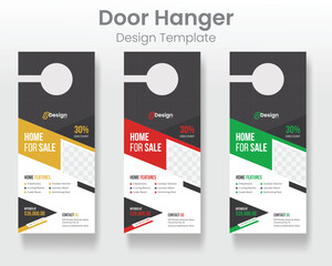 Real Estate Modern construction Door Hanger design template