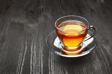 Cup of Tea on a dark wood