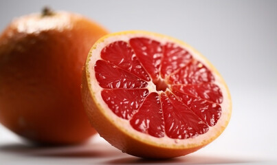 grapefruit on a white background