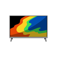black tv screen cartoon vector illustration
