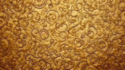 Background texture of brown and gold foil wallpaper